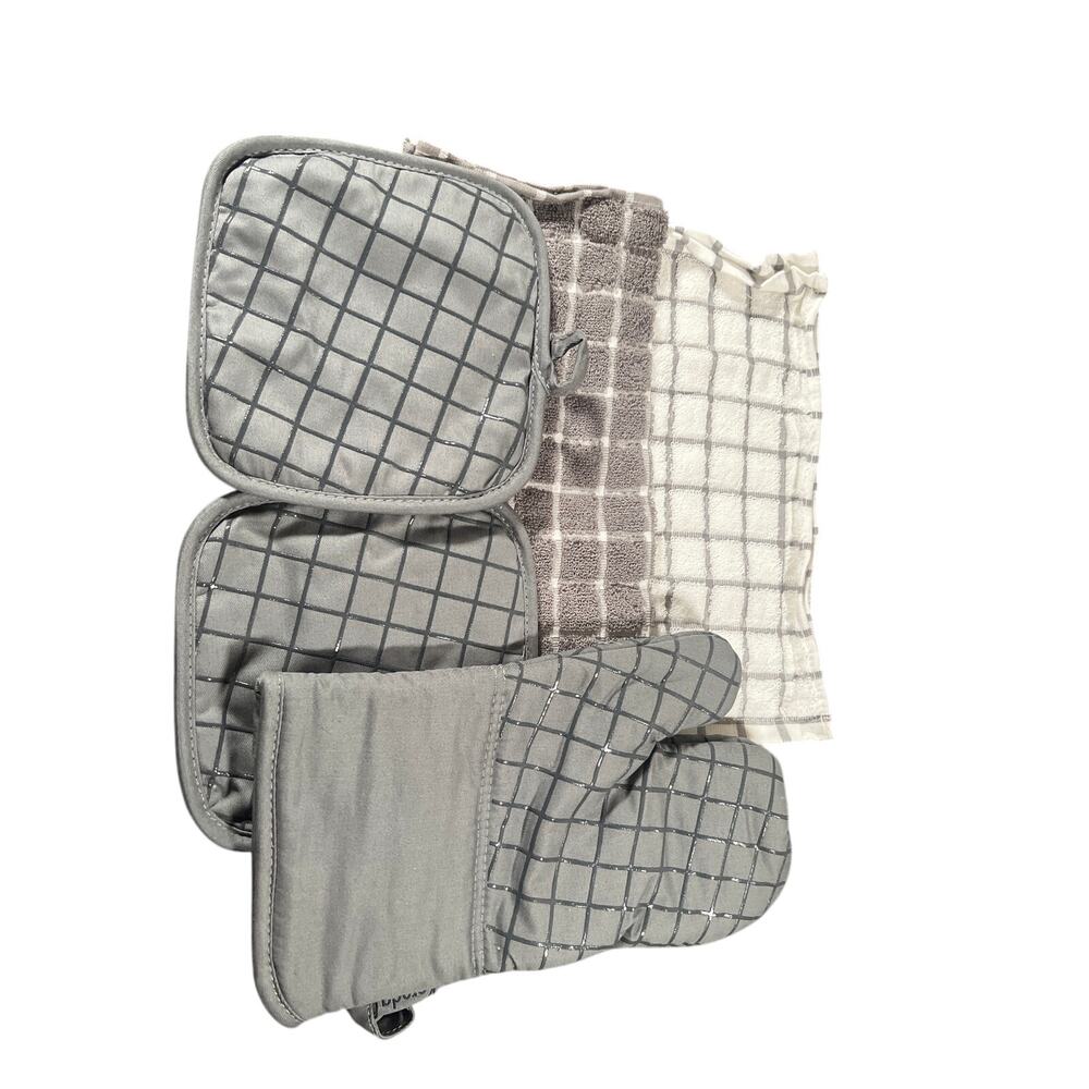 Koroda 6-Piece Kitchen Set Heat Resistant Silicone Oven Mitts‎ Potholders Towels